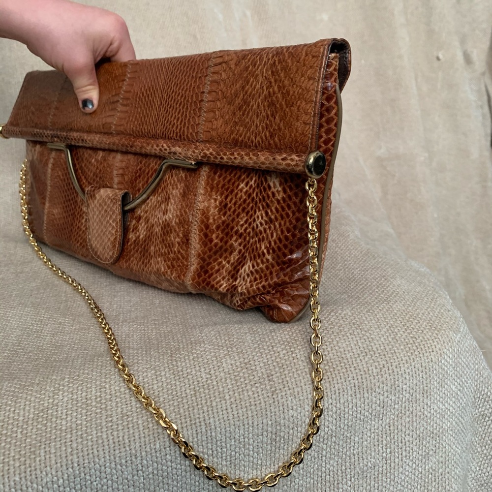 Vintage Caprice Authentic Python Clutch - image 7